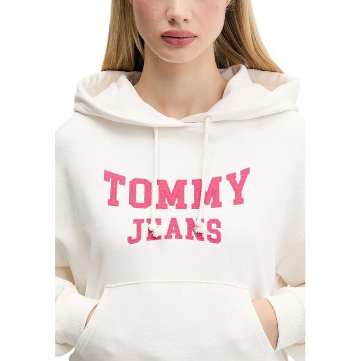 Women’s Tommy Hilfiger Jeans Cream Recycled Cotton Hoodie