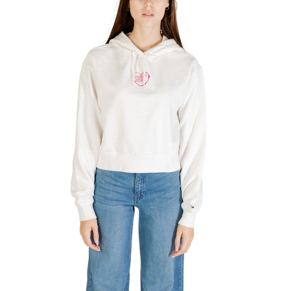 Women’s Tommy Hilfiger Jeans Cream Recycled Cotton Hoodie