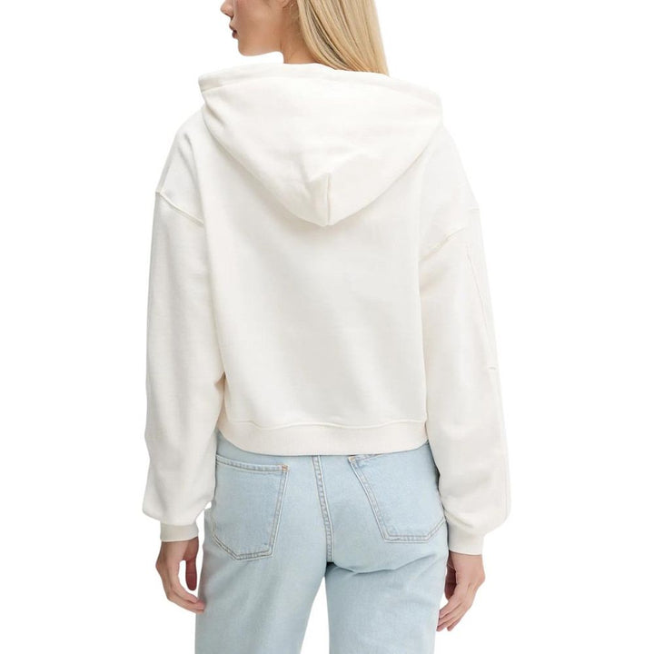 Women’s Tommy Hilfiger Jeans Cream Recycled Cotton Hoodie
