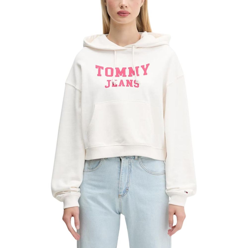 Women’s Tommy Hilfiger Jeans Cream Recycled Cotton Hoodie