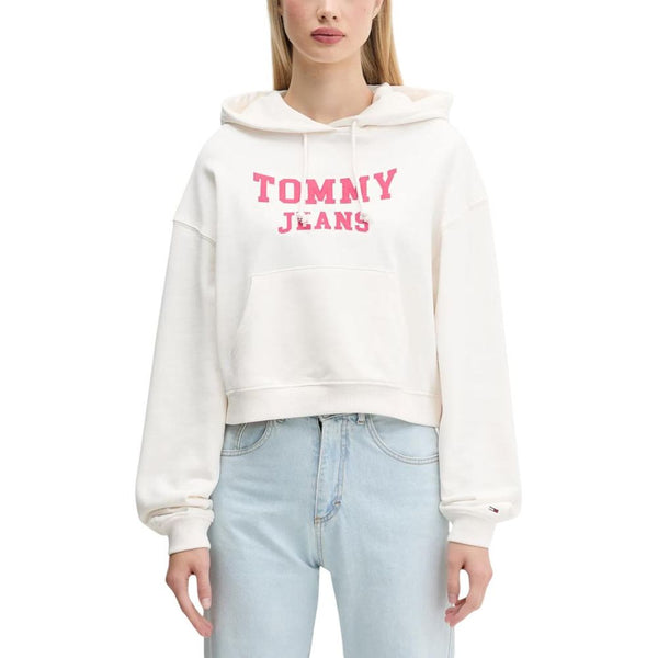 Women’s Tommy Hilfiger Jeans Cream Recycled Cotton Hoodie