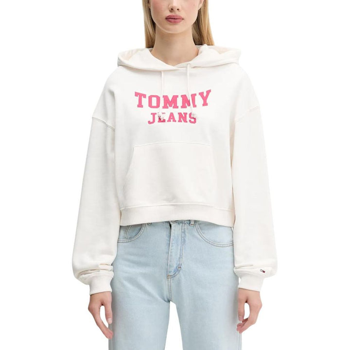 Women’s Tommy Hilfiger Jeans Cream Recycled Cotton Hoodie