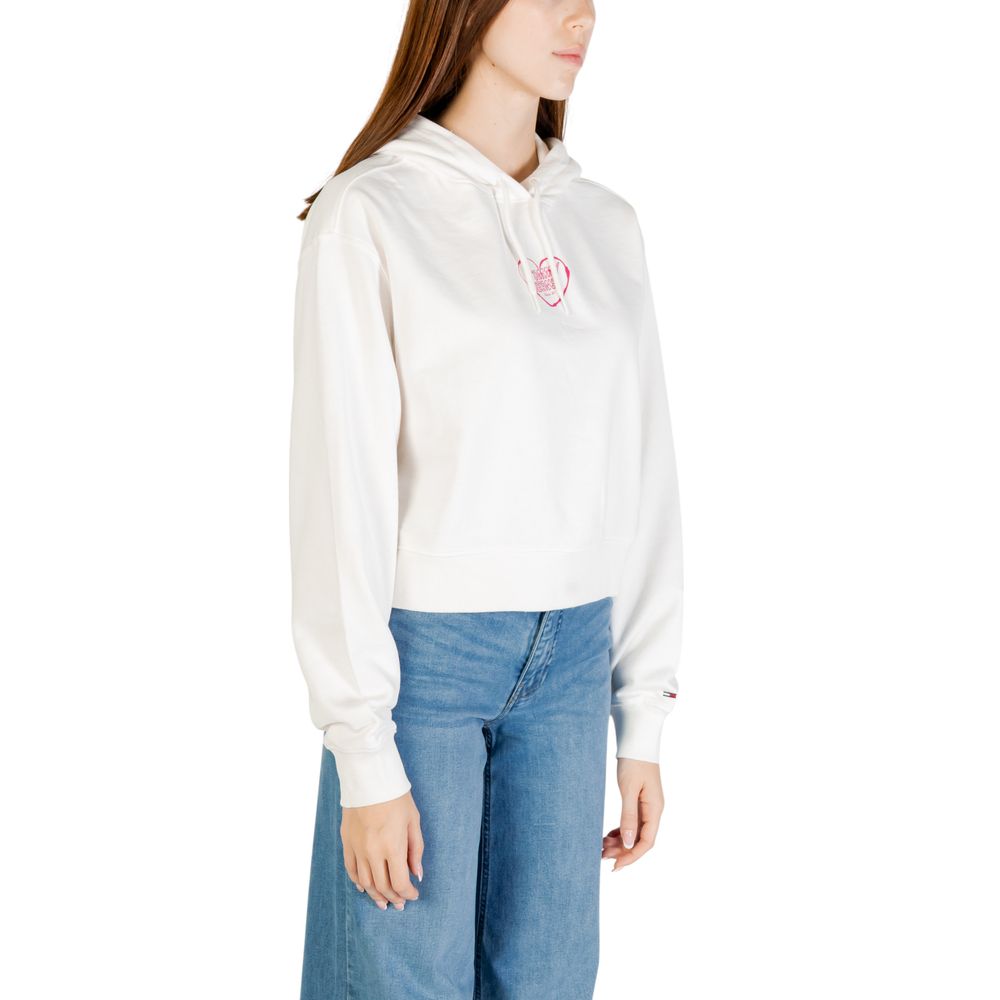 Women’s Tommy Hilfiger Jeans Cream Recycled Cotton Hoodie