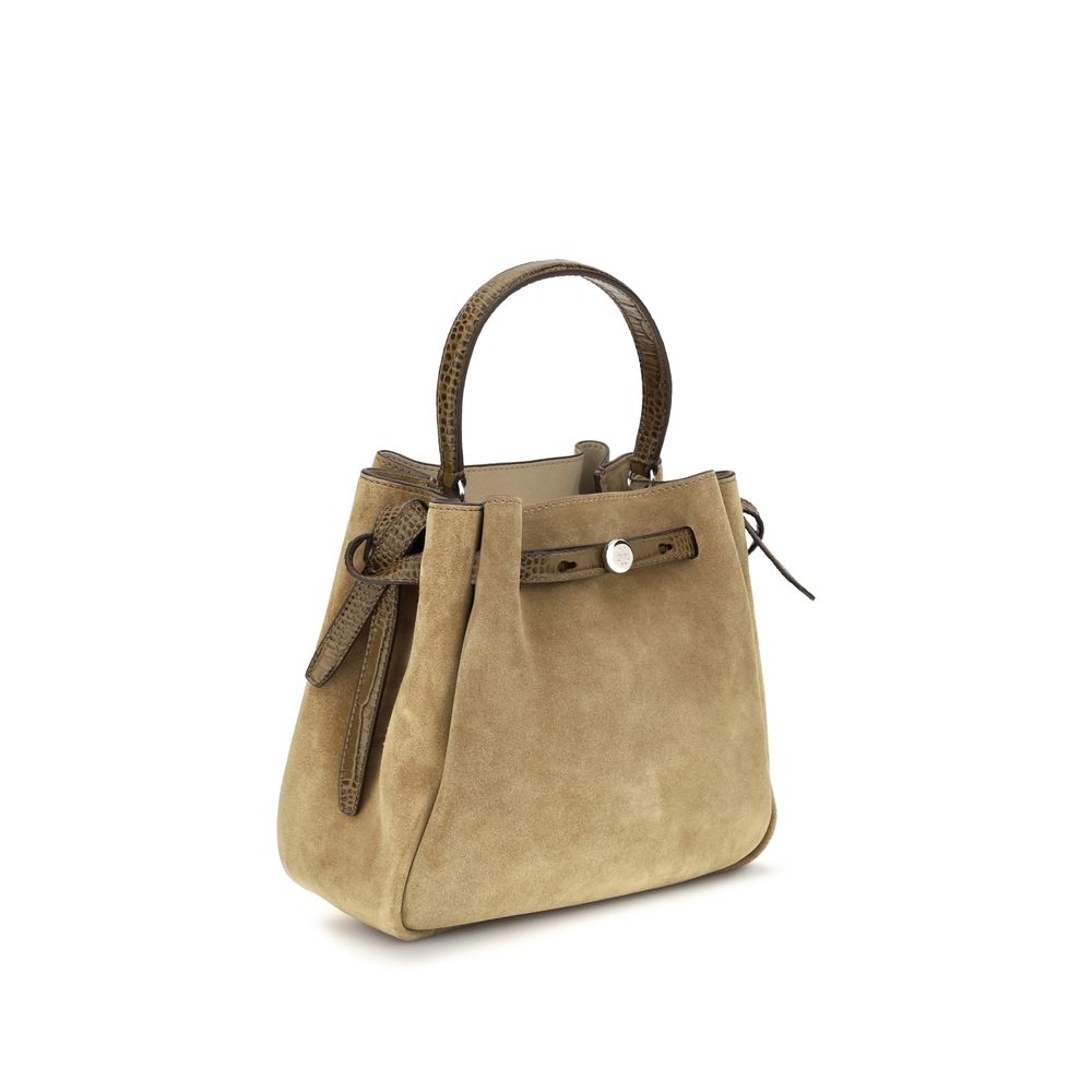 Women’s Tory Burch Beige Suede Leather Backet Bag