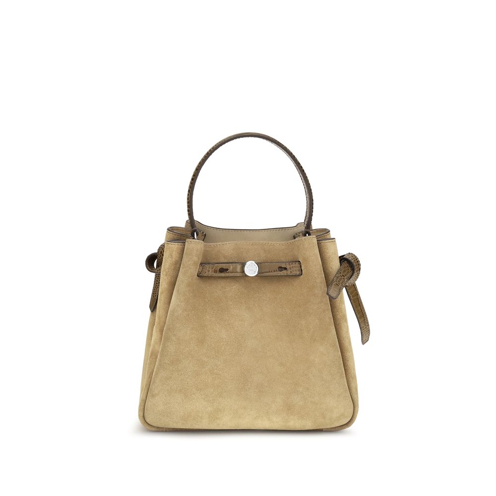 Women’s Tory Burch Beige Suede Leather Backet Bag