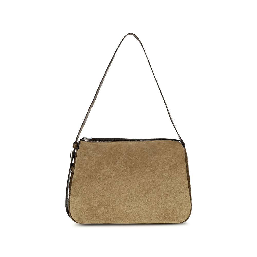 Women’s Tory Burch Beige Suede Leather Shoulder Bag