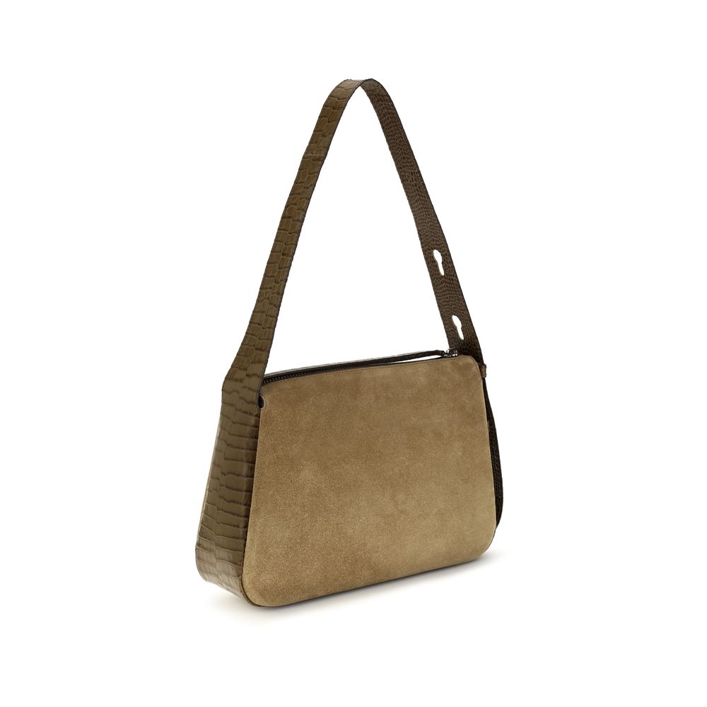 Women’s Tory Burch Beige Suede Leather Shoulder Bag
