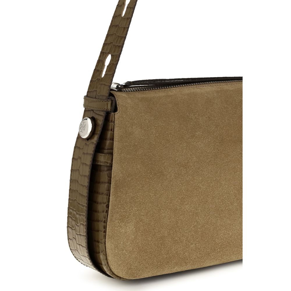 Women’s Tory Burch Beige Suede Leather Shoulder Bag