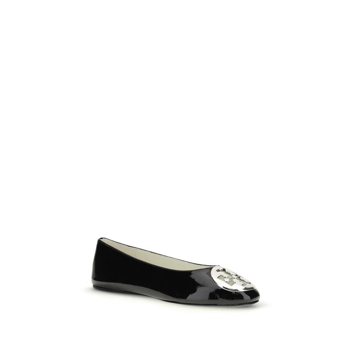 Women’s Tory Burch Black Calf Leather Bos Taurus Ballet Flats