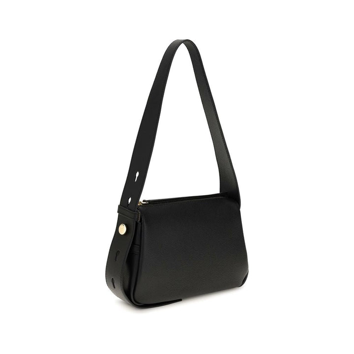 Women’s Tory Burch Black Calf Leather Bos Taurus Shoulder Bag