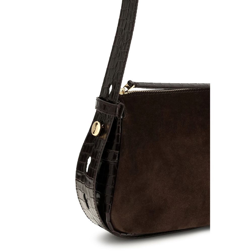 Women’s Tory Burch Brown Suede Leather Shoulder Bag