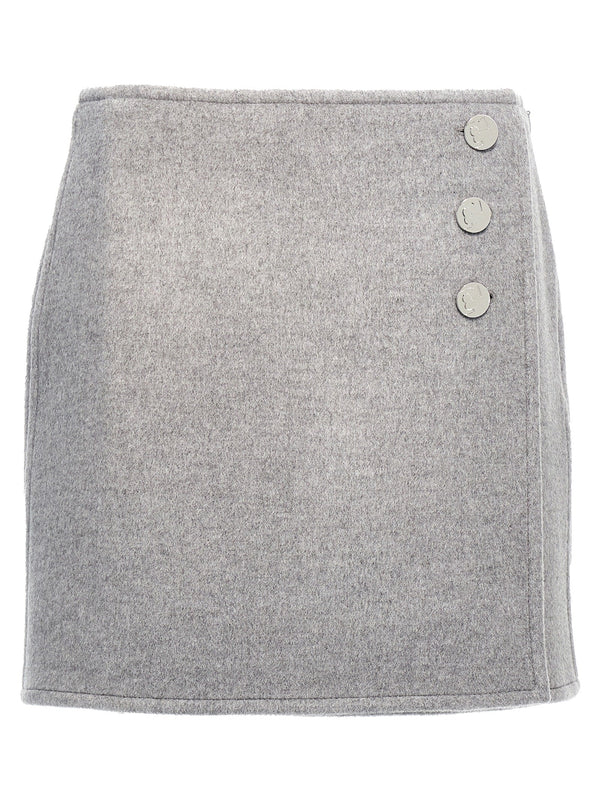 Women’s Tory Burch Gray Wool Long Skirt