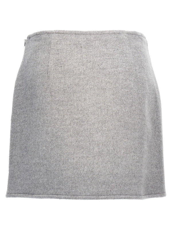 Women’s Tory Burch Gray Wool Long Skirt