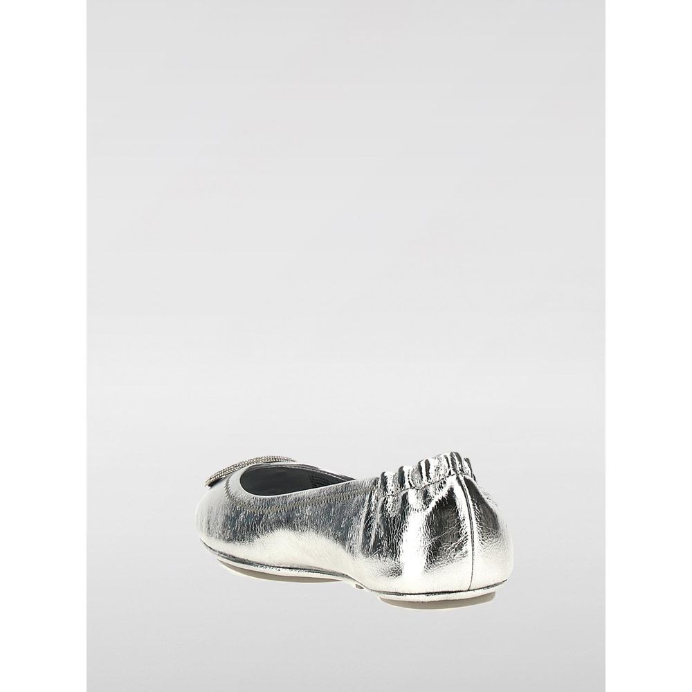 Women’s Tory Burch Silver Leather Ballet Flats