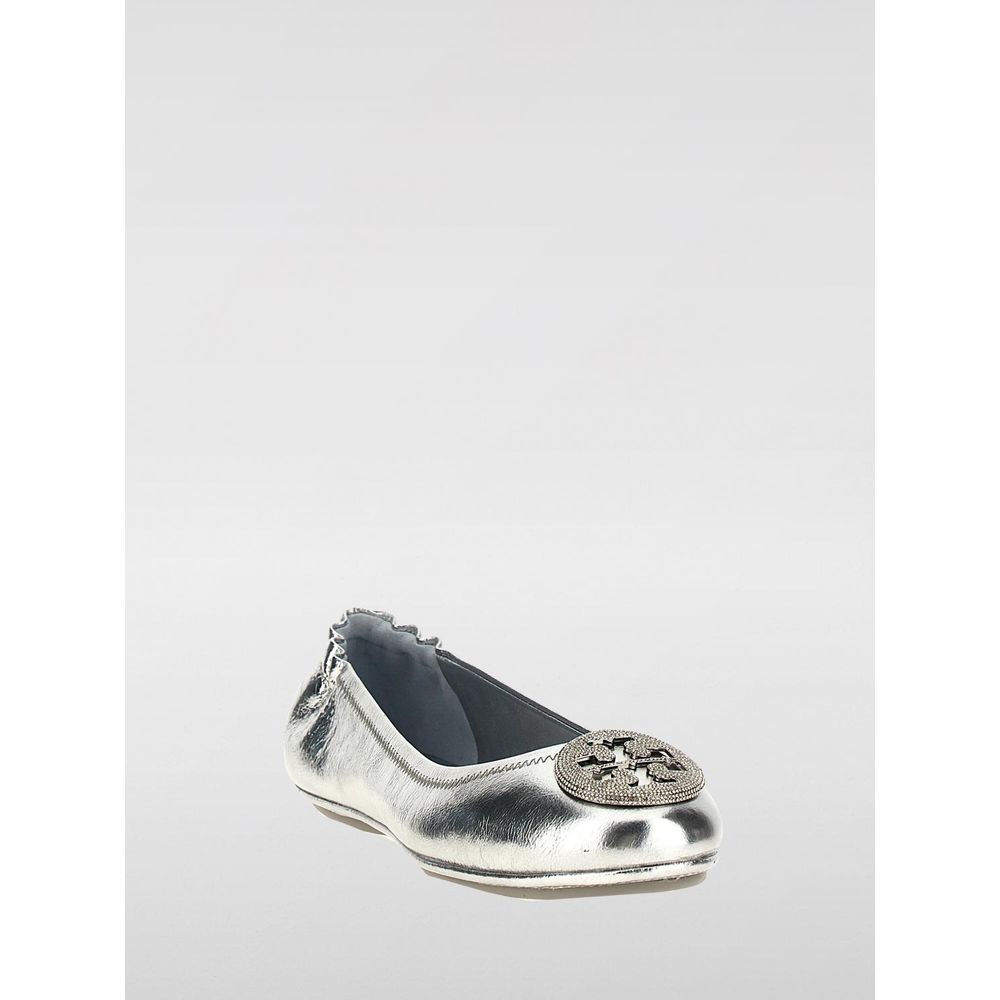 Women’s Tory Burch Silver Leather Ballet Flats