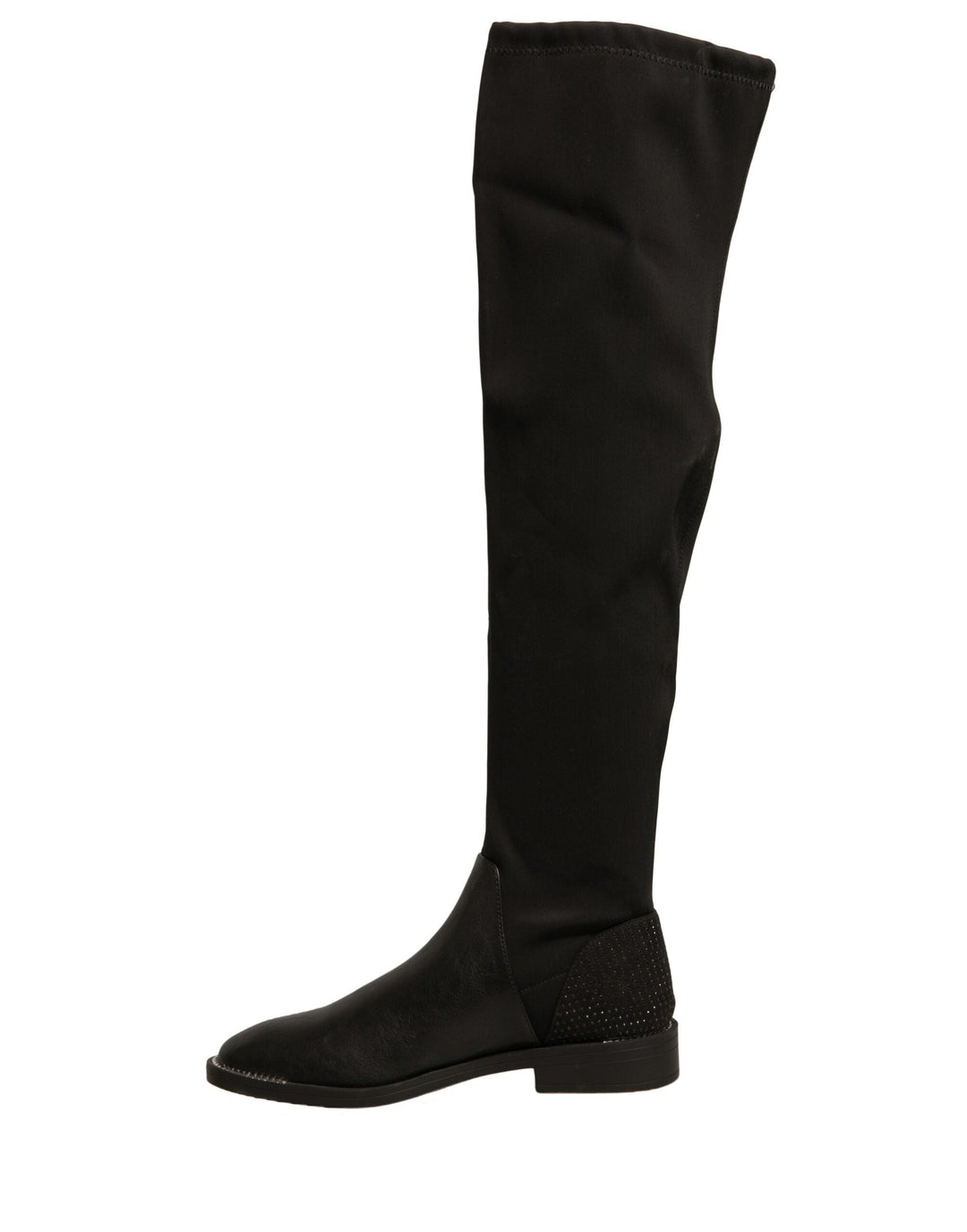 Women’s my Twin Black Leather Suede Flats High Boots Shoes