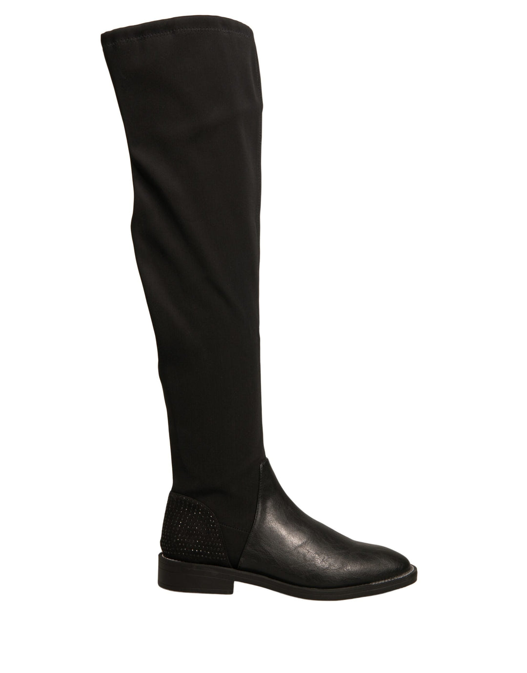 Women’s my Twin Black Leather Suede Flats High Boots Shoes