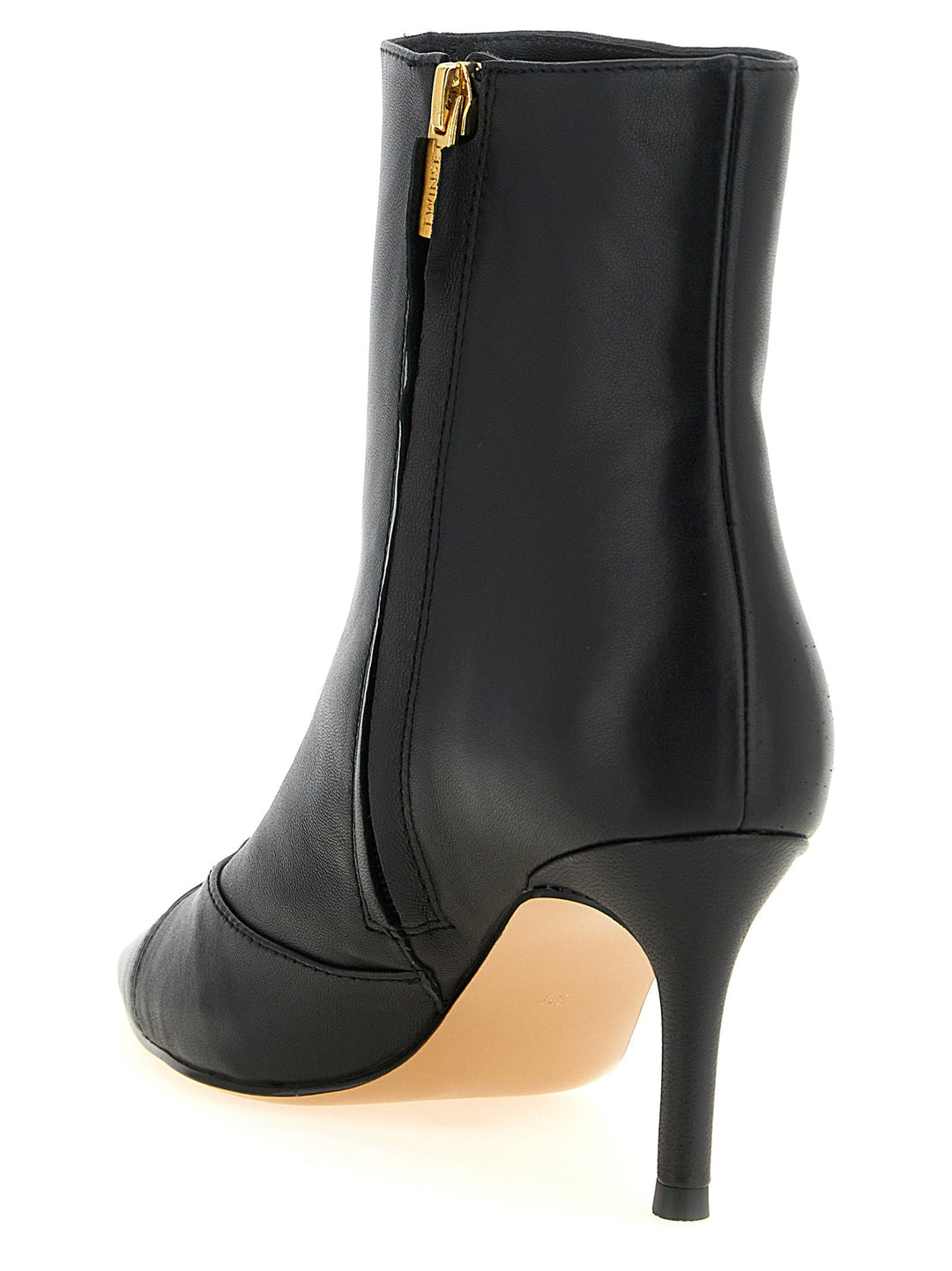 Women’s Twinset Black Leather Ankle Boots