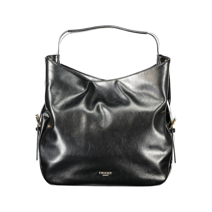 Women’s Twinset Black Polyurethane Women Hobo Bag