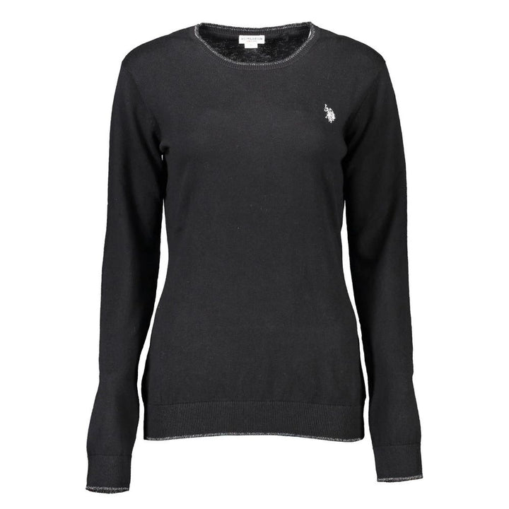Women’s U.s. Polo Assn. Black Cotton Sweatshirt