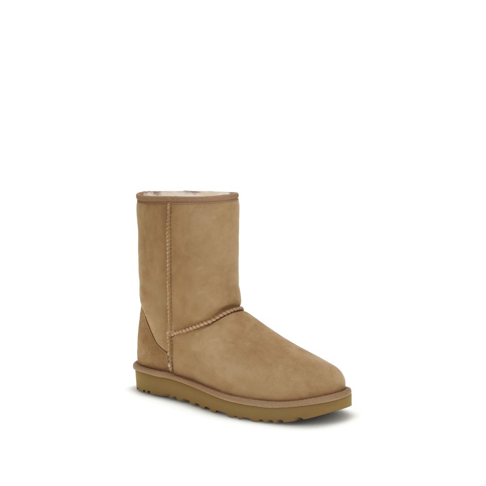 Women’s Ugg Beige Suede Leather Flat Boots