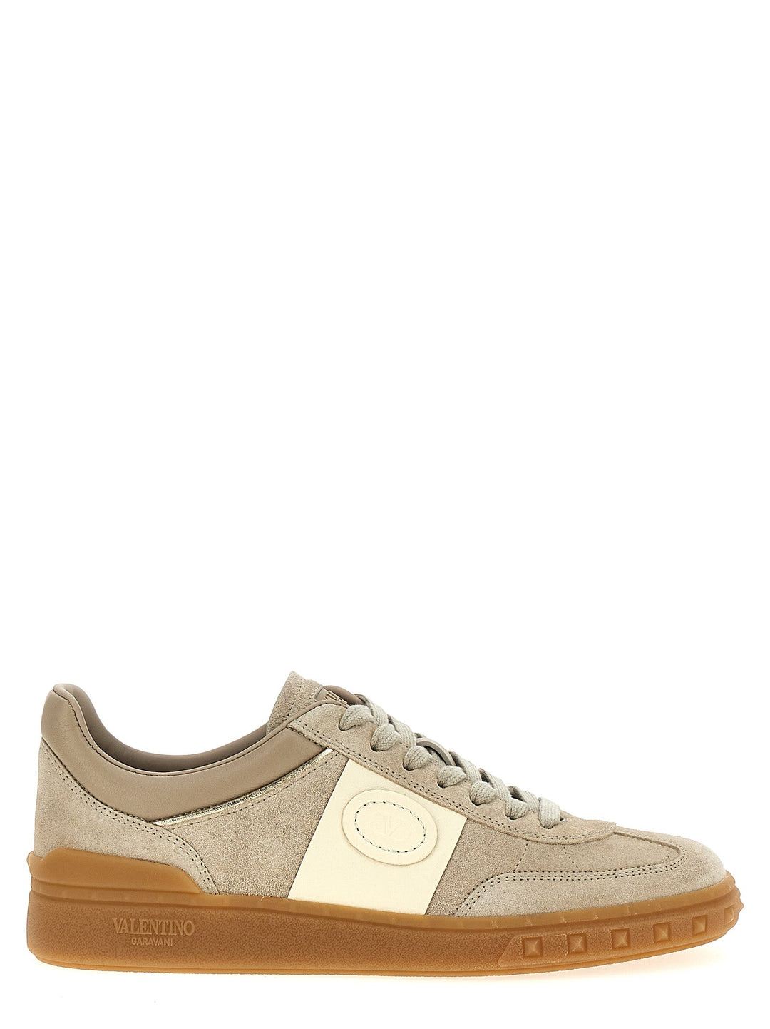 Women’s Valentino Garavani Beige Calfskin Low Top Sneakers