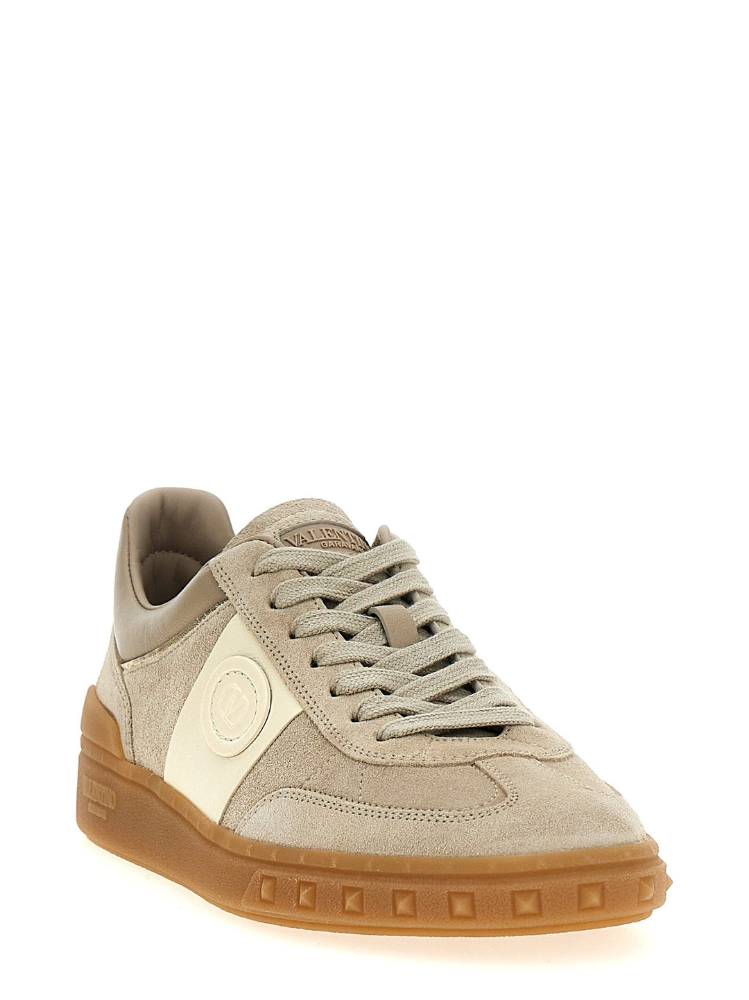 Women’s Valentino Garavani Beige Calfskin Low Top Sneakers