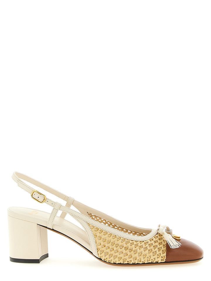 Women’s Valentino Garavani Beige Goatskin Mid Heel Pumps