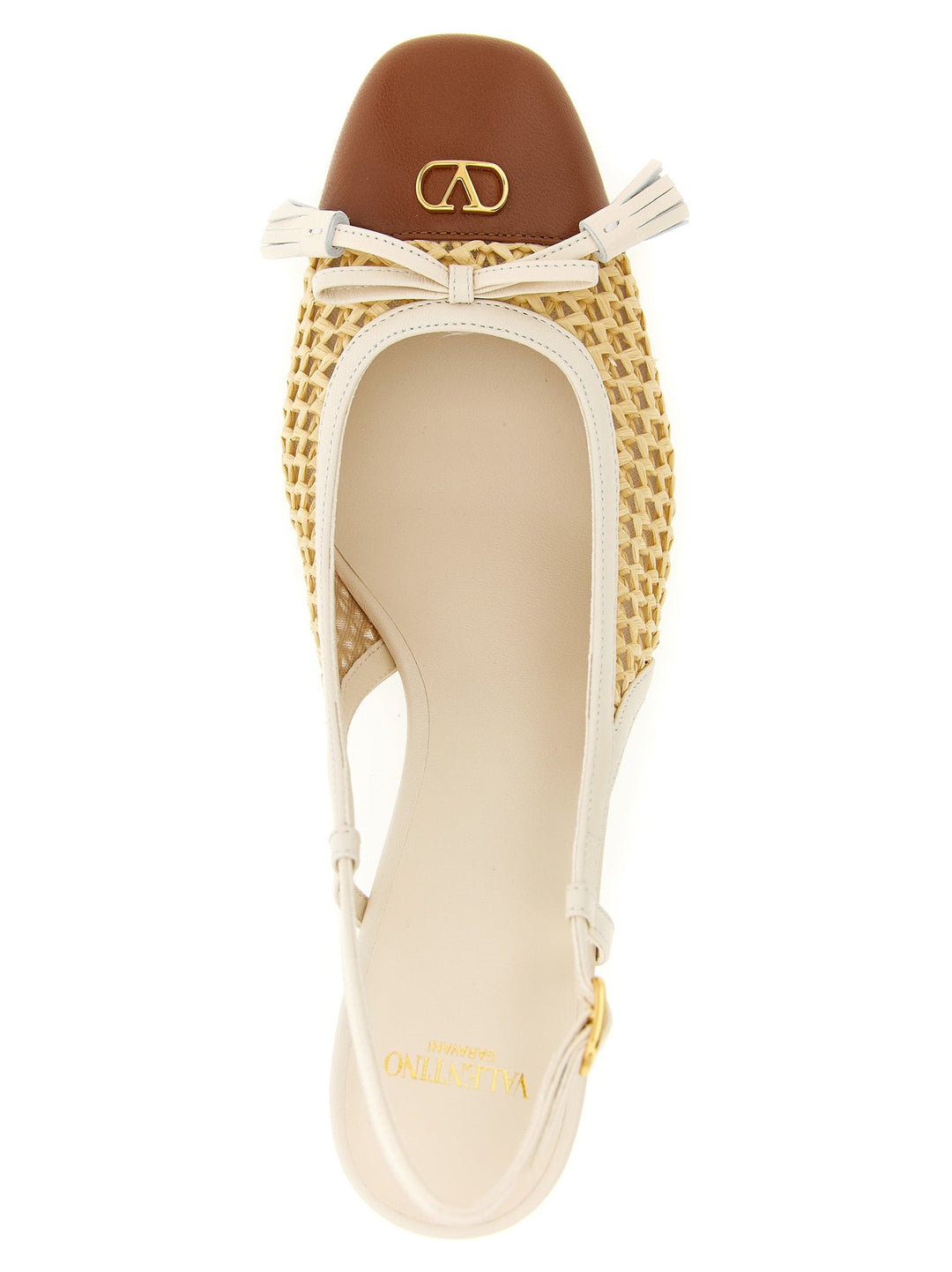 Women’s Valentino Garavani Beige Goatskin Mid Heel Pumps