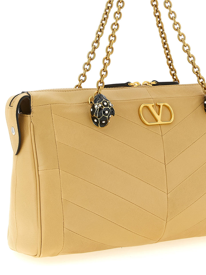 Women’s Valentino Garavani Beige Lamb Leather Shoulder Bag