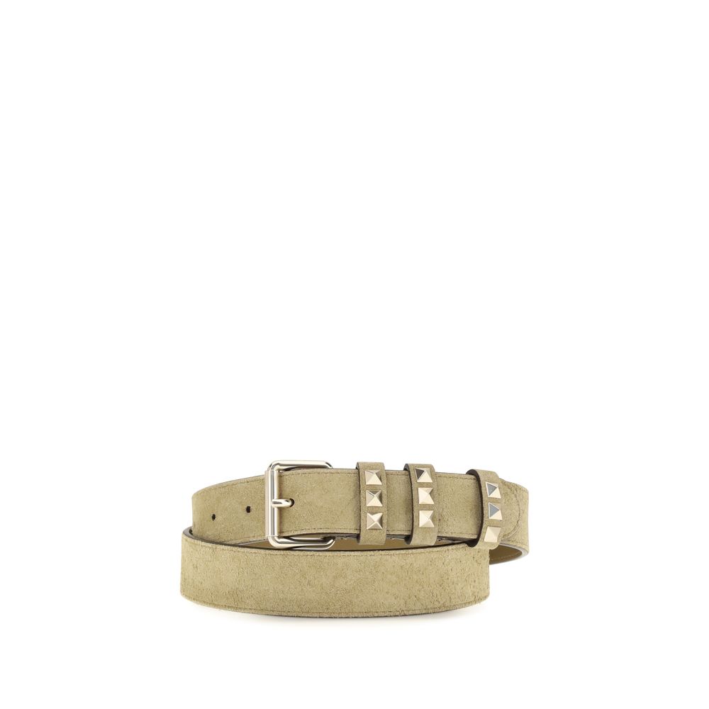Women’s Valentino Garavani Beige Suede Leather Regular Belt