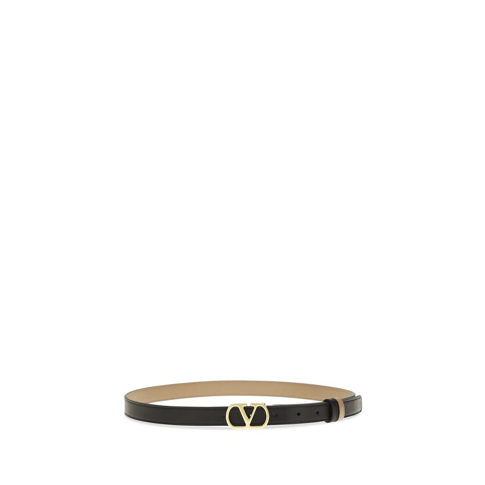 Women’s Valentino Garavani Black Calf Leather Bos Taurus Belt