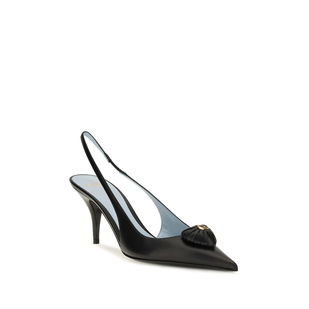 Women’s Valentino Garavani Black Calf Leather Bos Taurus High Heel Pumps