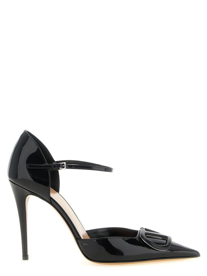 Women’s Valentino Garavani Black Calfskin High Heel Pumps