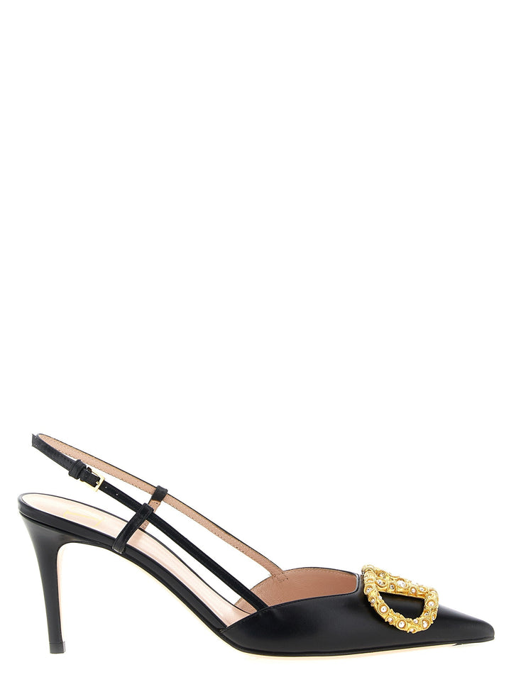 Women’s Valentino Garavani Black Calfskin High Heel Pumps
