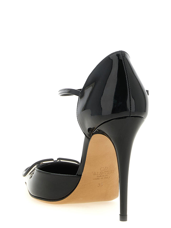 Women’s Valentino Garavani Black Calfskin High Heel Pumps