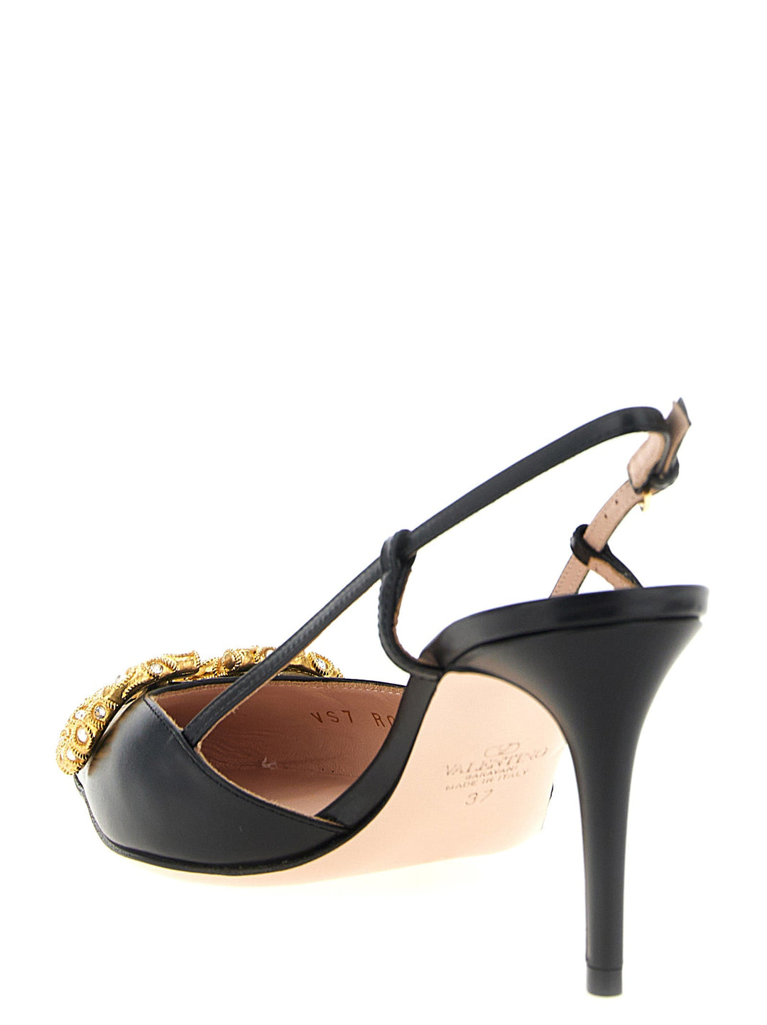 Women’s Valentino Garavani Black Calfskin High Heel Pumps