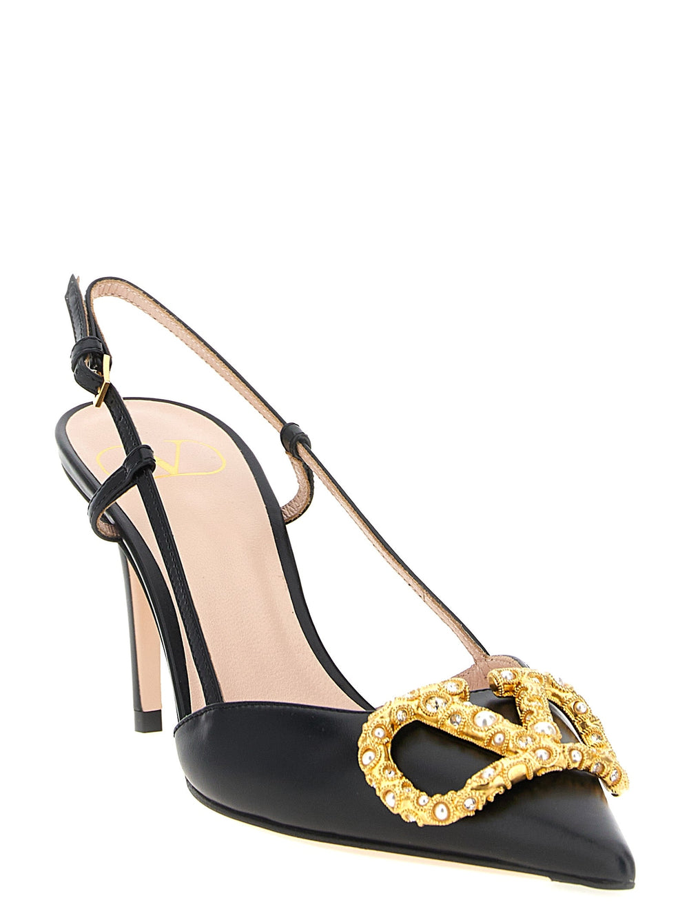 Women’s Valentino Garavani Black Calfskin High Heel Pumps