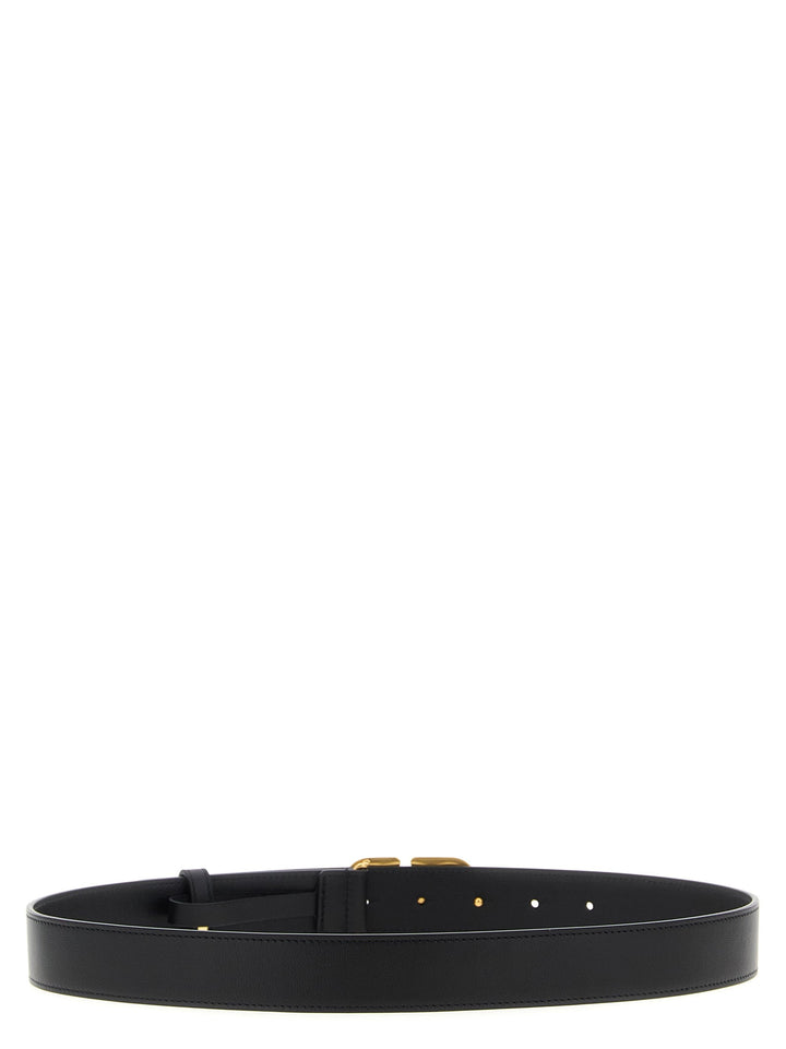 Women’s Valentino Garavani Black Calfskin Regular Belt