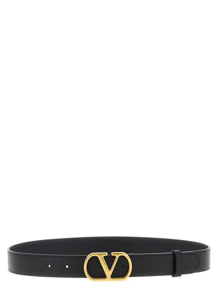 Women’s Valentino Garavani Black Calfskin Regular Belt