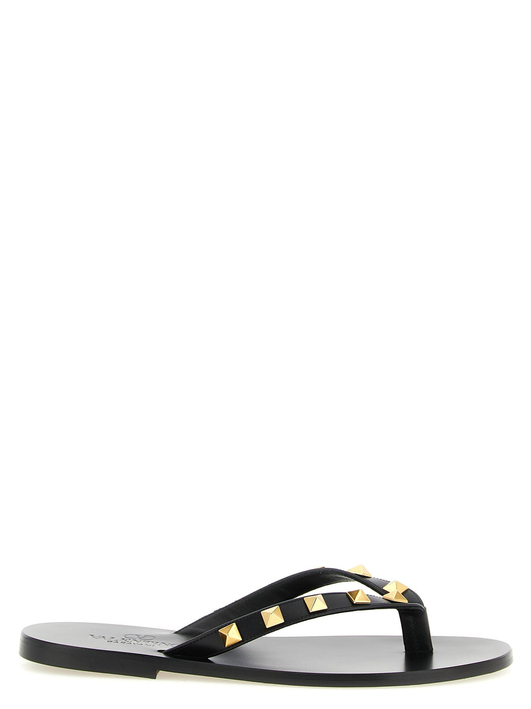 Women’s Valentino Garavani Black Calfskin Slides