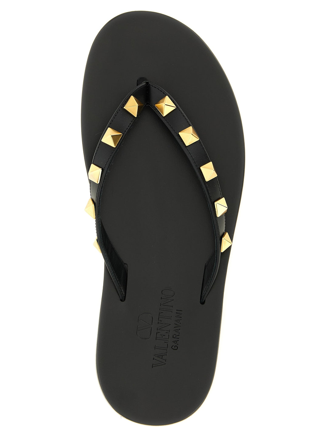 Women’s Valentino Garavani Black Calfskin Slides