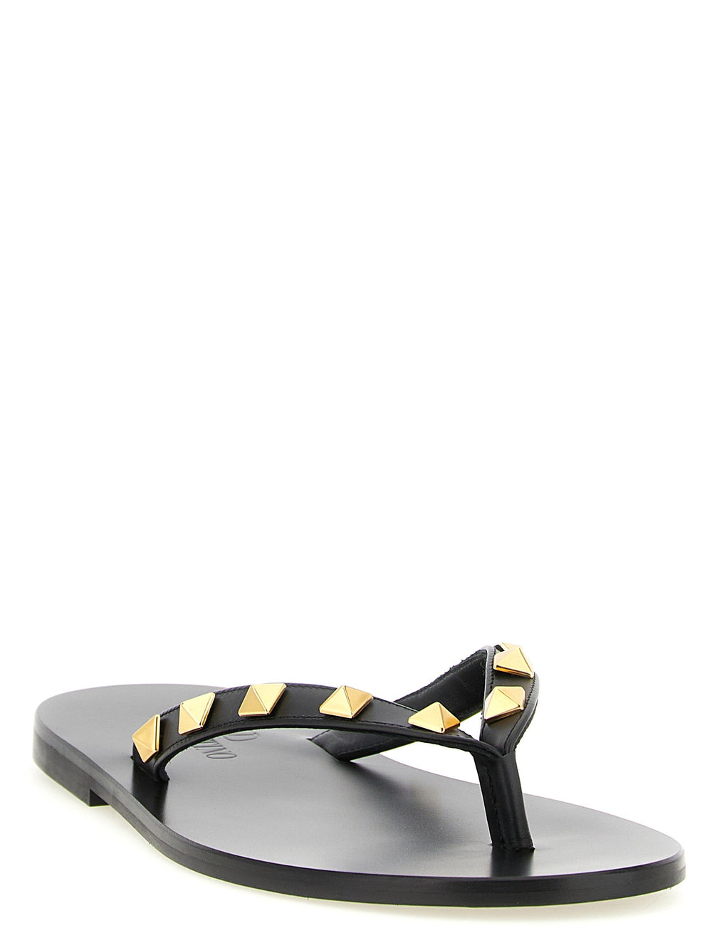 Women’s Valentino Garavani Black Calfskin Slides