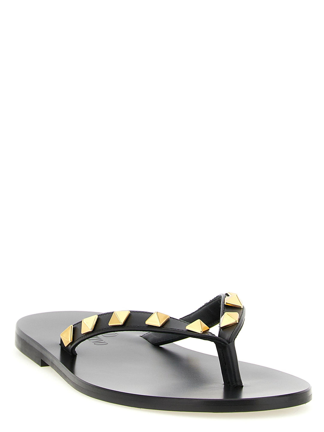 Women’s Valentino Garavani Black Calfskin Slides