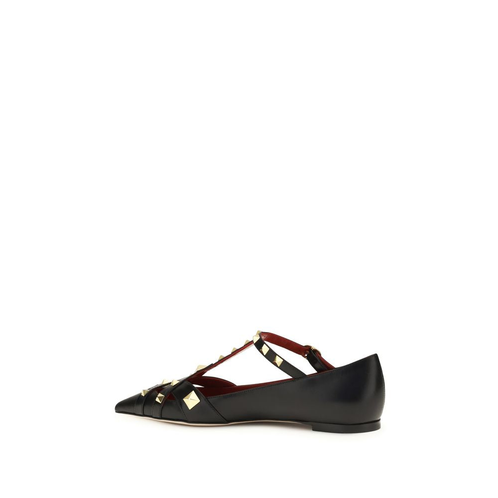 Women’s Valentino Garavani Black Goatskin Ballet Flats