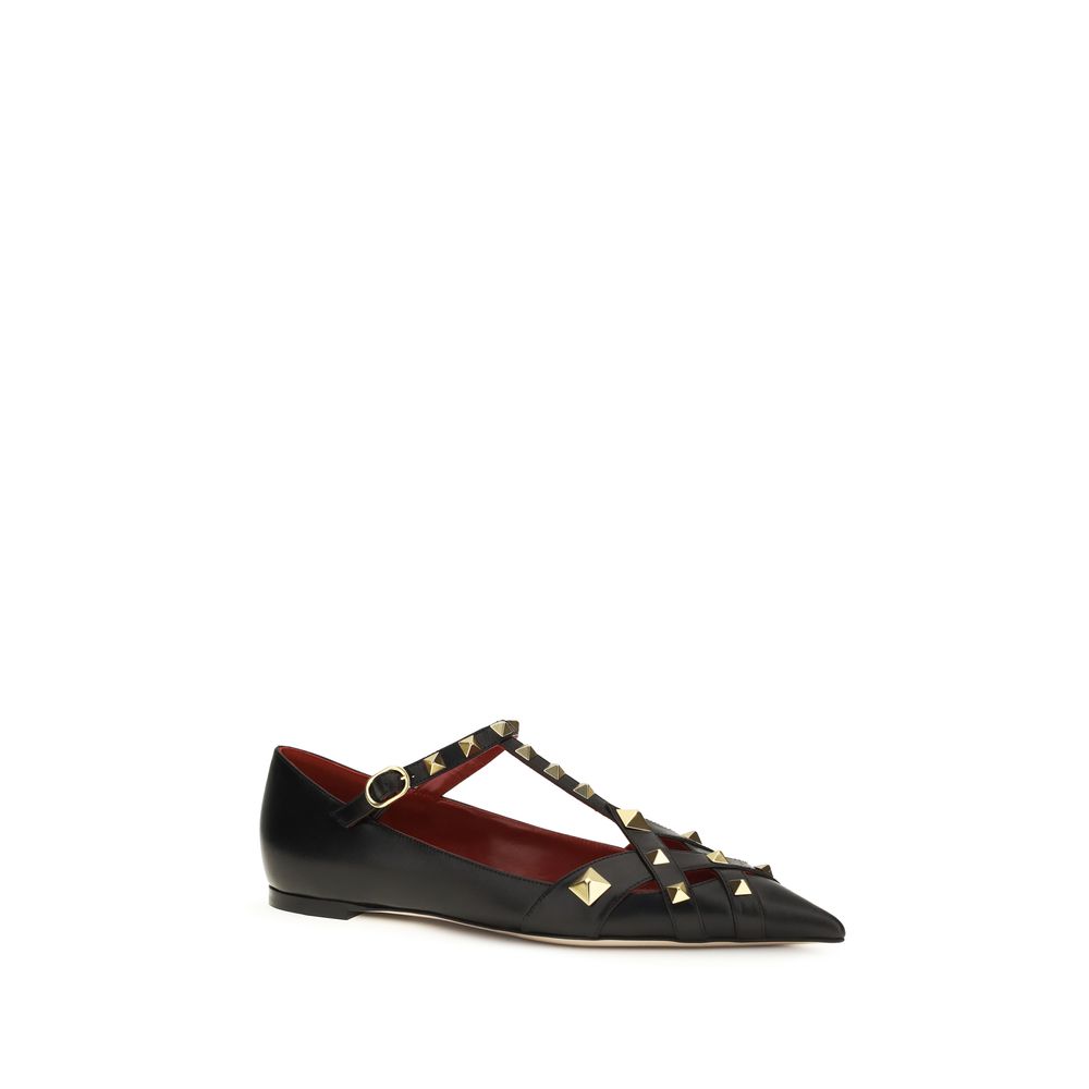 Women’s Valentino Garavani Black Goatskin Ballet Flats