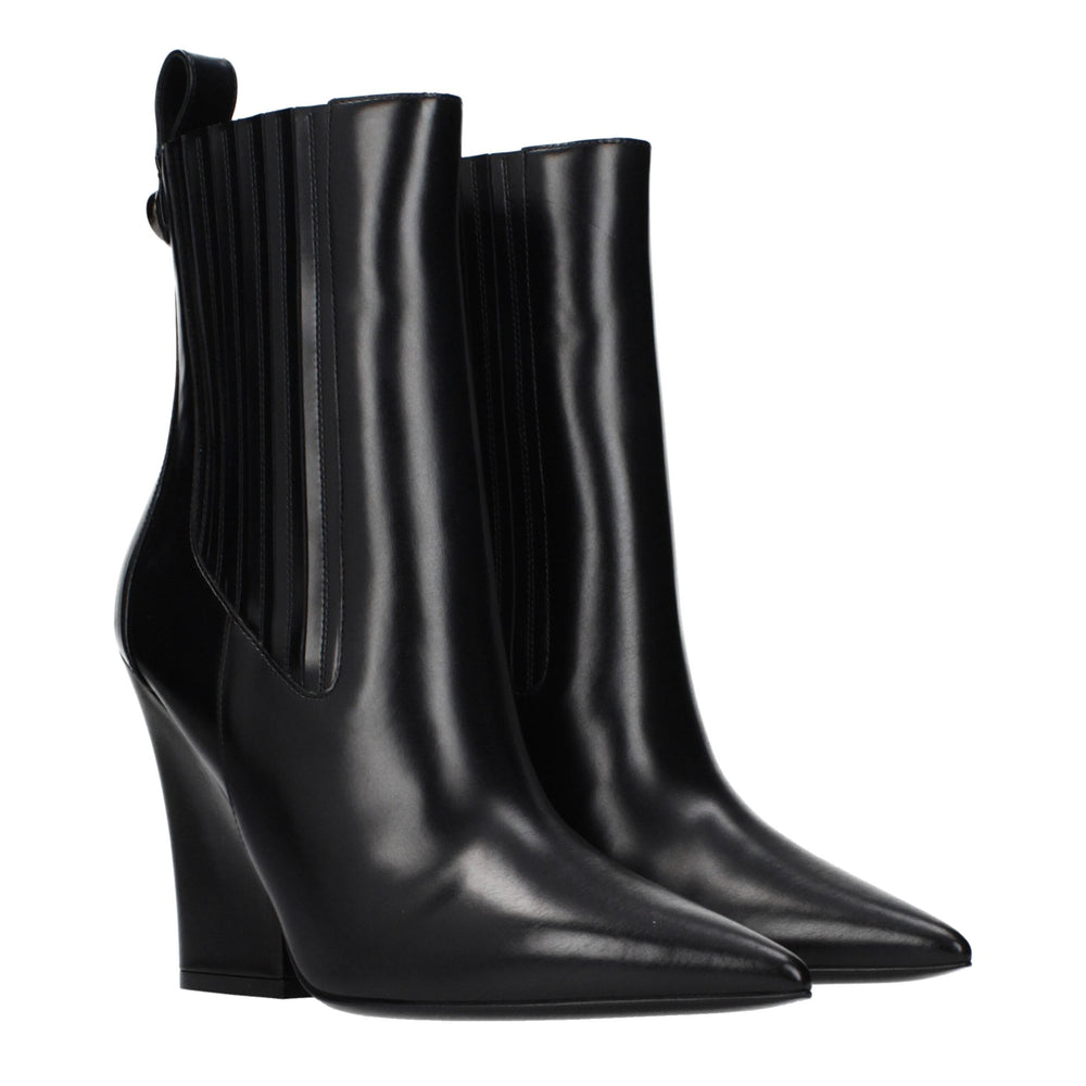 Women’s Valentino Garavani Black Leather Ankle Boots