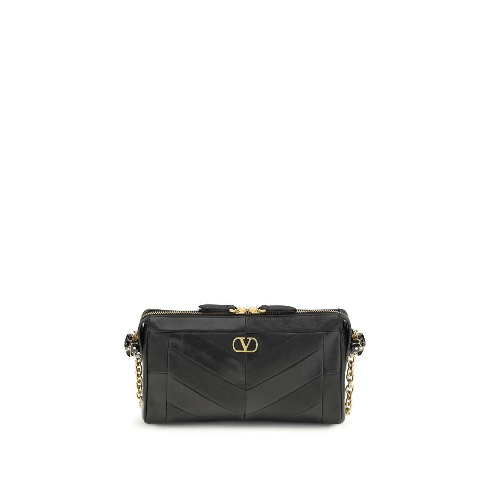 Women’s Valentino Garavani Black Napa Leather / Calf Bos Taurus Shoulder Bag