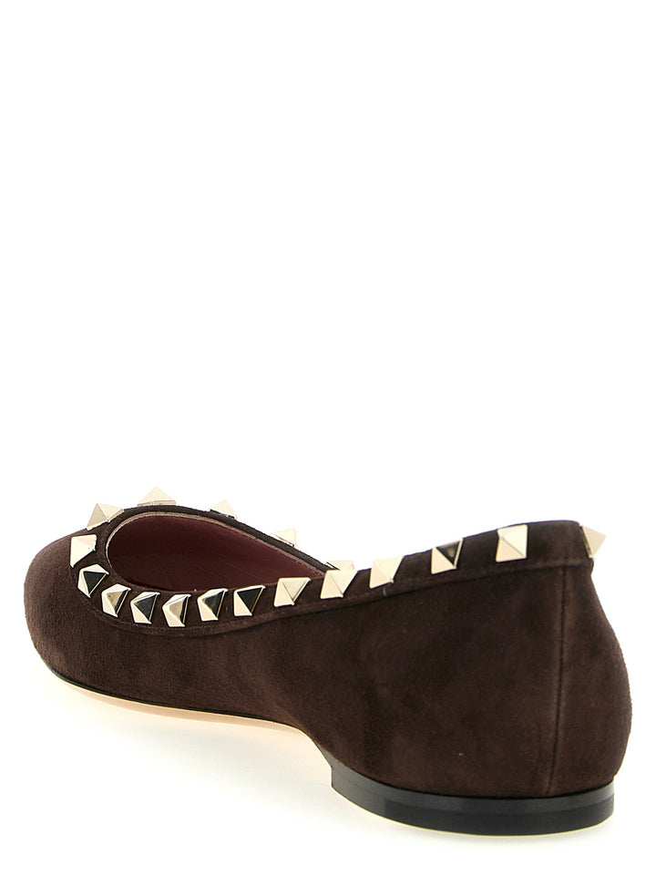 Women’s Valentino Garavani Brown Calfskin Ballet Flats