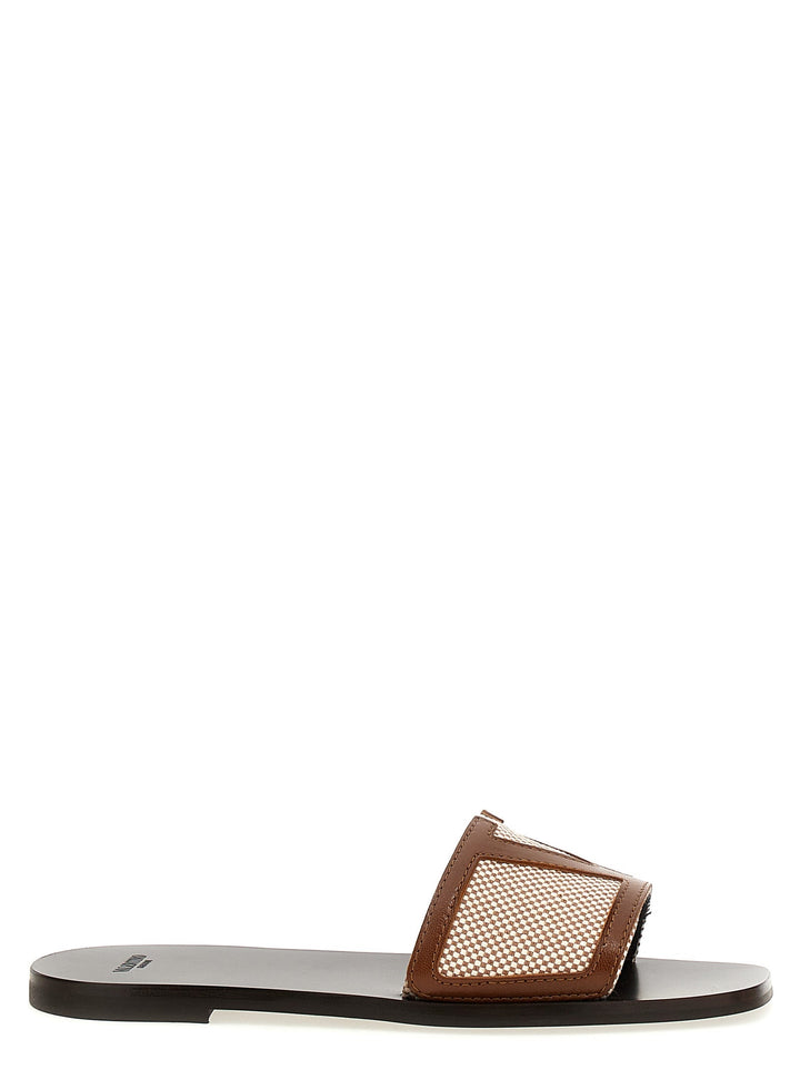 Women’s Valentino Garavani Brown Cotton Slides